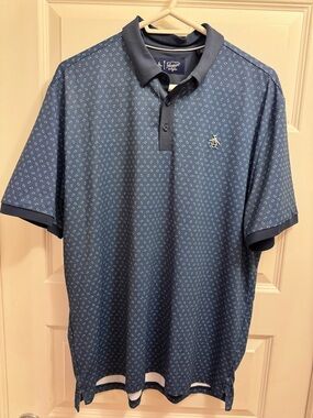 Original Penguin Navy Micro-Print Performance Polo